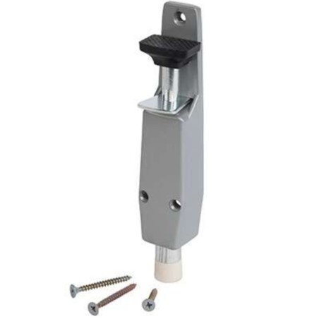 Butée de porte acier 200mm - Levée 30mm - Gris ou argent