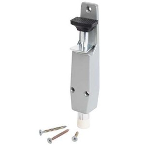 Butée de porte acier 200mm - Levée 30mm - Gris ou argent