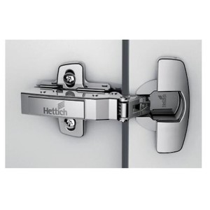 Charnières invisibles sans fermeture automatique pour système P2O Sensys - 110° - à montage rapide fix - entraxe 45 - coudure 9