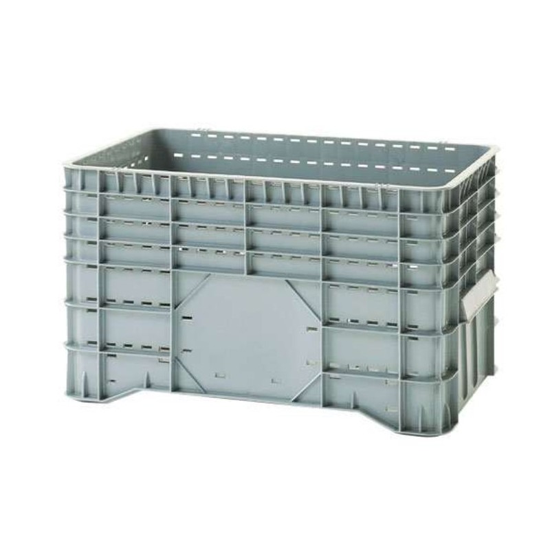 Caisse-palette légère 300l - 1020x640x580mm sur 4 pieds - Perforée
