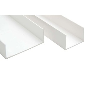 Profil-u PVC droit - Symétrique - 125mm - 4M - épaisseur 2mm