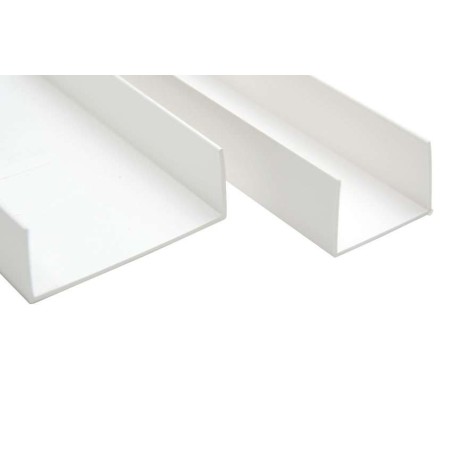 Profil-u PVC droit - Symétrique - 125mm - 4M - épaisseur 2mm