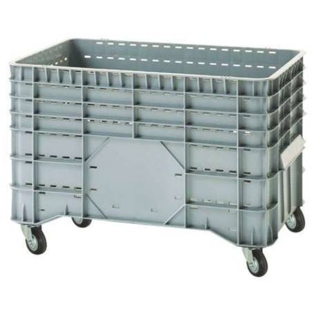 Caisse-palette légère 300l - 1020x640x770mm sur roulettes - Perforée