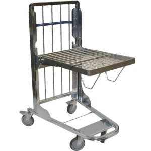 Chariot niveau constant acier zingué - 600 x 400 mm - 100 kg