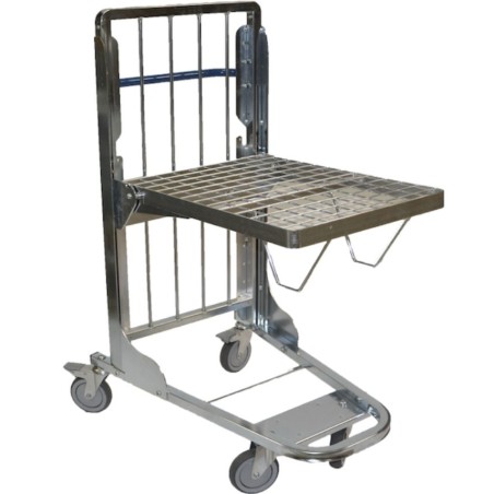 Chariot niveau constant acier zingué - 600 x 400 mm - 100 kg