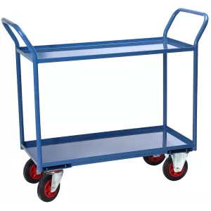 Servante 2 plateaux tôle avec rebord 935 x 435 mm capacité 400 kg
