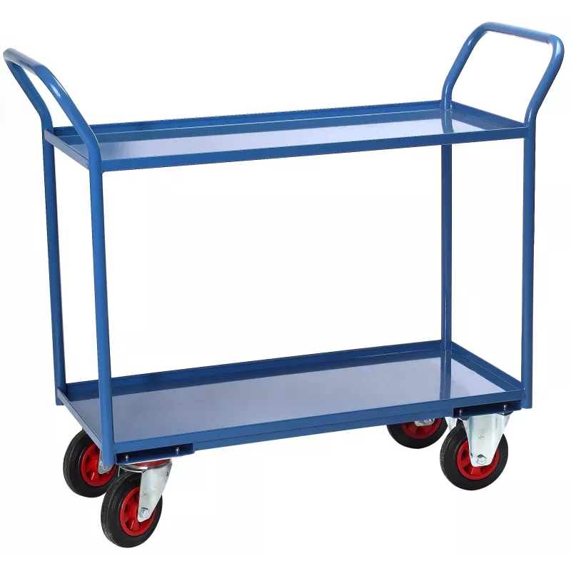 Servante 2 plateaux tôle avec rebord 935 x 435 mm capacité 400 kg