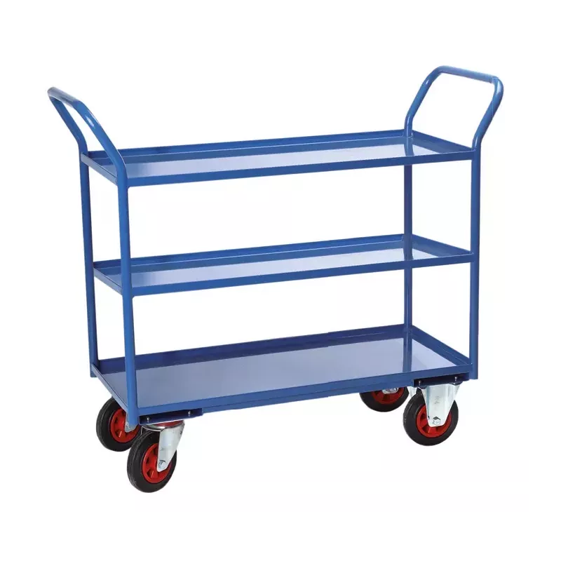 Servante 3 plateaux tôle avec rebord 935 x 435 mm capacité 400 kg