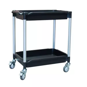 Desserte 2 plateaux plastique bacs 645 x 410 mm capacité 180 kg