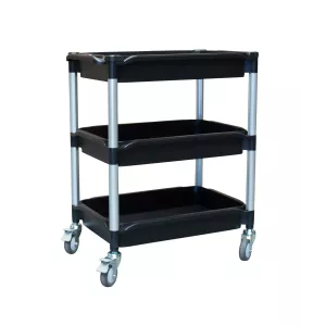 Desserte 3 plateaux plastique bacs 645 x 410 mm capacité 180 kg