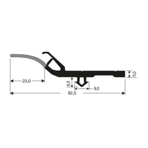Bourrelet racleur porte pivotante - Positive 5x 32+50 mm et flèche