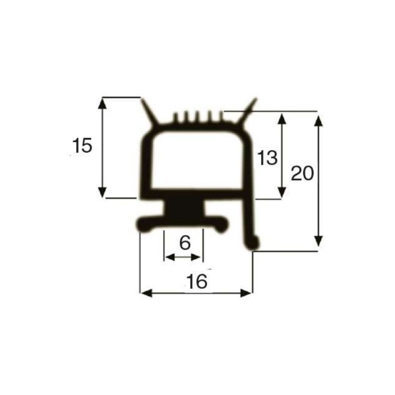 Joint caoutchouc 20x16 mm