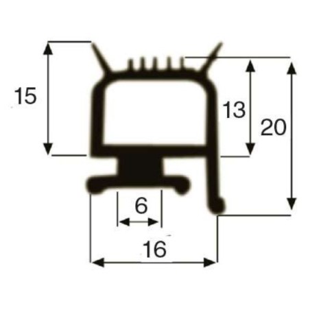 Joint caoutchouc 20x16 mm