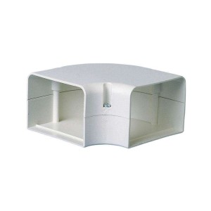 Coude plat 90° - 70mm pour goulotte blanc