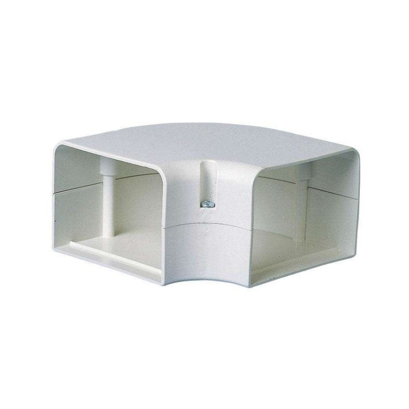 Coude plat 90° - 70mm pour goulotte blanc