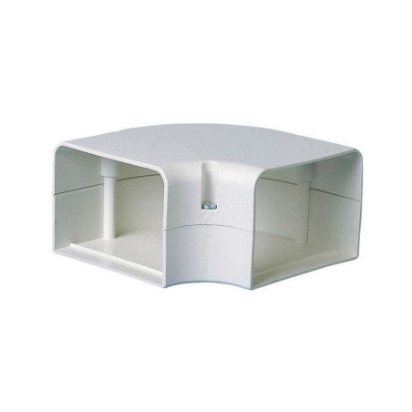 Coude plat 90° - 70mm pour goulotte blanc