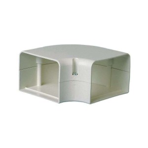 Coude plat 90° - 70mm pour goulotte couleur ivoire