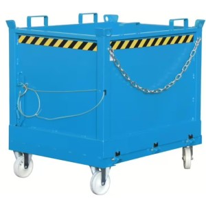Benne à fond ouvrant Sur roulettes - 750 L BLEU