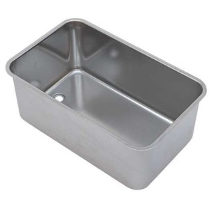 Bac bain-marie inox à souder 1/1 - avec ouverture 3/4