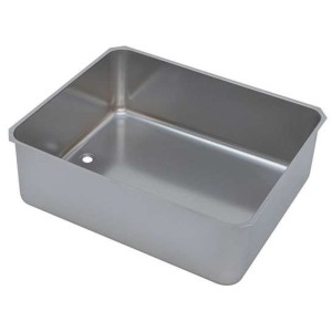 Bac bain-marie inox à souder 2/1 - avec ouverture 3/4