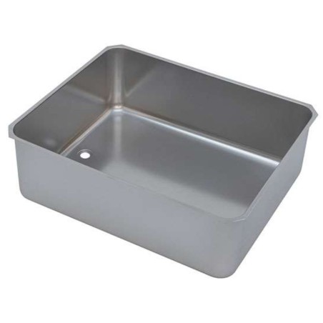Bac bain-marie inox à souder 2/1 - avec ouverture 3/4