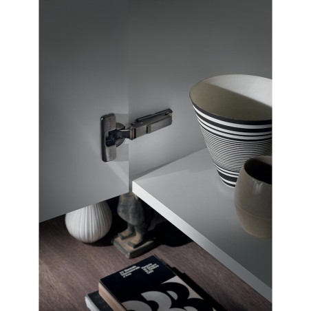 Charnières amorties 110° - à visser - entraxe 48 - coudure 9 - Silentia + Titanium