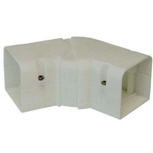 Coude plat ajustable - 70mm pour goulotte blanc