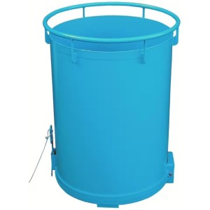Conteneur à déchets cylindrique à fond  ouvrant