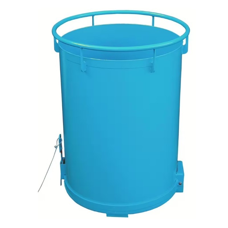 Conteneur à déchets cylindrique à fond  ouvrant