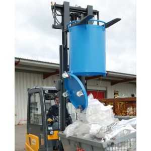 Conteneur à déchets cylindrique à fond  ouvrant