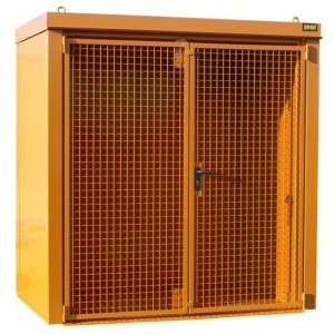 Box de stockage 28 bouteilles de gaz orange