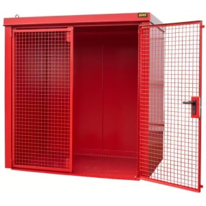 Box de stockage 40 bouteilles de gaz rouge
