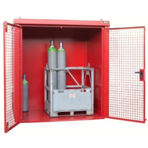 Box de stockage 40 bouteilles de gaz rouge