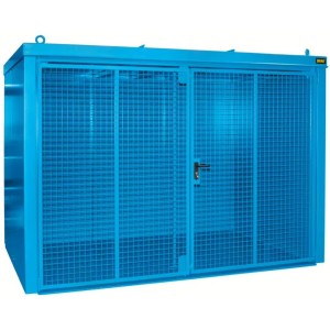 Box de stockage 60 bouteilles de gaz bleu