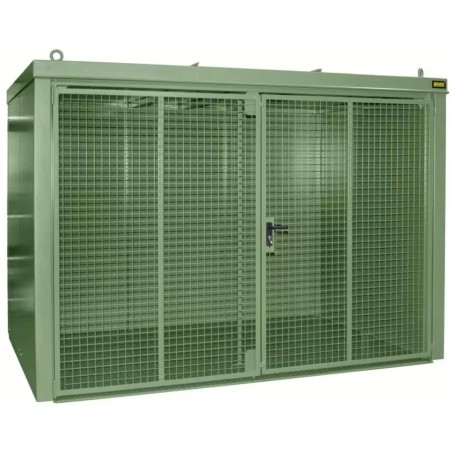 Box de stockage 95 bouteilles de gaz vert