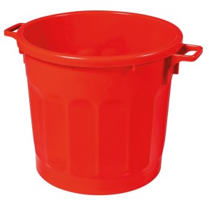 Poubelle ronde tri sélectif 75 Litres rouge - GILAC