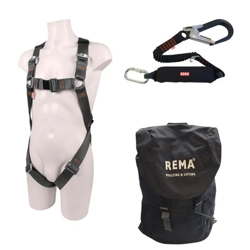 Kit Harnais  de sécurité avec Absorbeurs de Chute à Sangle et sac à dos - REMA