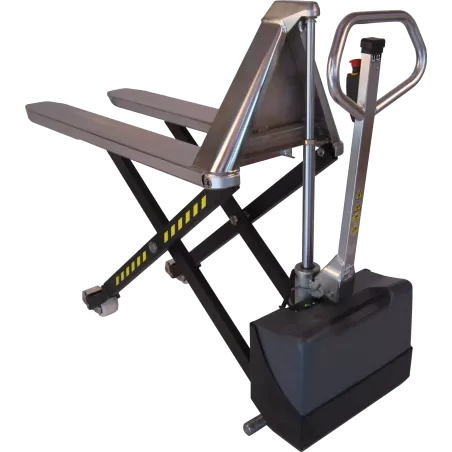 Transpalette haute levée électrique en inox 1000 kg