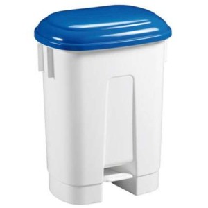 Poubelle à pédale avec couvercle couleur jaune - 60 L