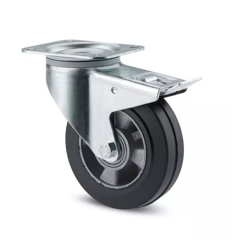 Roulette pivotante à frein 160mm - 350 kg - TENTE