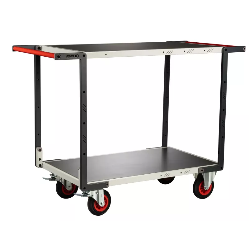 Servantes Flatpack 2 plateaux tôle galva double poignées 400 kg - FIMM