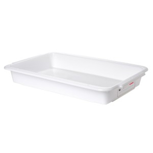 Bac à diviseuse avec zone de traçabilité inscriptible - 600 x 400 mm - blanc - Gilac