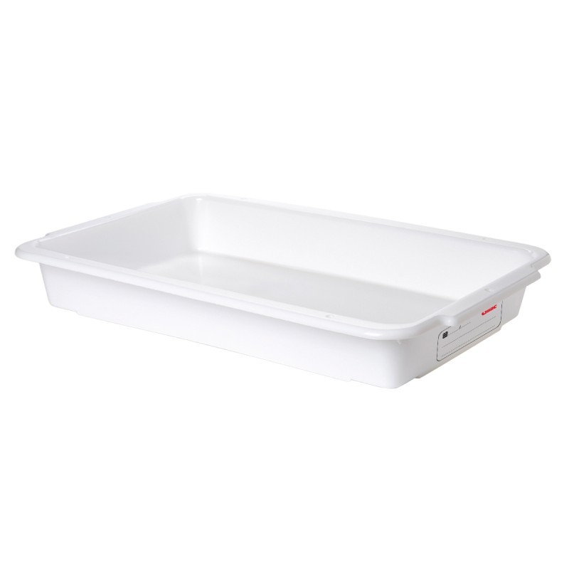 Bac à diviseuse avec zone de traçabilité inscriptible - 600 x 400 mm - blanc - Gilac