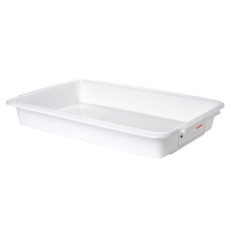 Bac à diviseuse avec zone de traçabilité inscriptible - 600 x 400 mm - blanc - Gilac