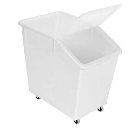 Bac à ingrédients 80 L + 4 roues + couvercle transparent - Gilac