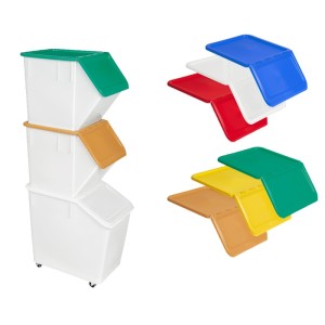 Bac à ingrédients 80 L + 4 roues + couvercle transparent - Gilac