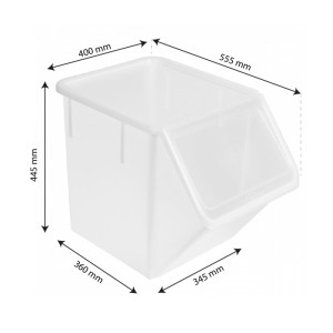 Bac à ingrédients 40 L avec couvercle transparent - Gilac