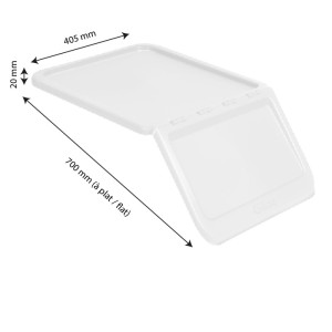 Couvercle pour bac à ingrédients 40 L et 80 L - blanc - Gilac