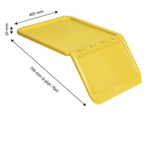 Couvercle pour bac à ingrédients 40 L et 80 L - jaune - Gilac