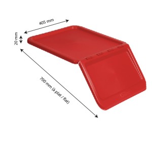 Couvercle pour bac à ingrédients 40 L et 80 L - Rouge - Gilac